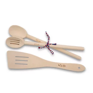 LOT 1 - Ensemble d’ustensiles de cuisine en bois – Naturel de l’Artisanat Française